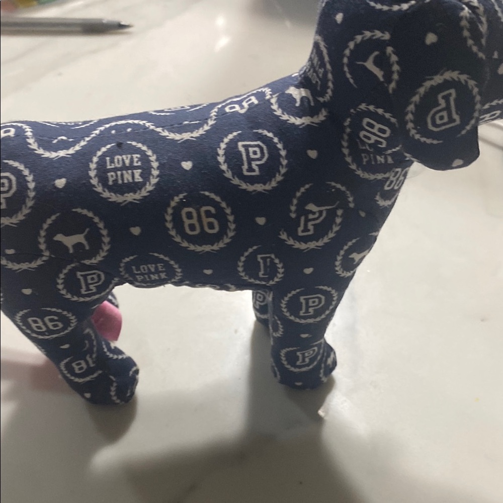 PINK Victoria's Secret Patterned Dog Toy - Navy - Picture 2 of 6